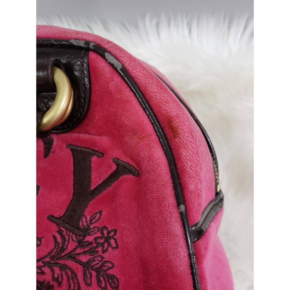 Vintage Juicy Couture Bowler Bag‎ Y2K Pink Velvet - Picture 9 of 11